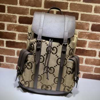 Gucci With Jumbo GG Backpack In Brown 34x42x16cm