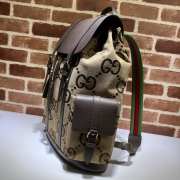 Gucci With Jumbo GG Backpack In Brown 34x42x16cm - 4