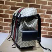 Gucci Ophidia beige and blue GG Supreme canvas backpack  - 2