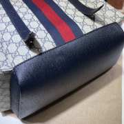 Gucci Ophidia beige and blue GG Supreme canvas backpack  - 4