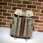 Gucci Ophidia brown GG Supreme canvas backpack - 1