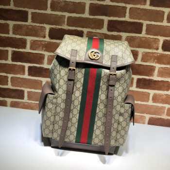 Gucci Ophidia brown GG Supreme canvas backpack