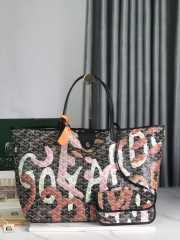 Goyard Saint Louis PM Lettres Camouflage Pink & Black Bag - 1