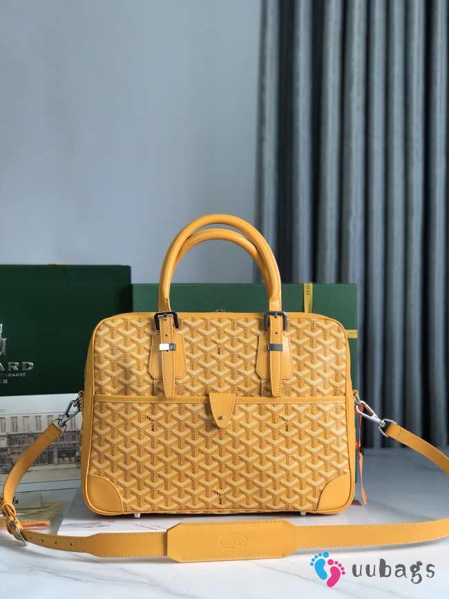 Goyard Ambassade Document Case In Yellow 35×7×27cm - 1