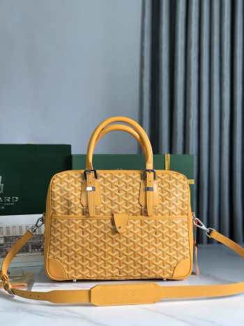 Goyard Ambassade Document Case In Yellow 35×7×27cm