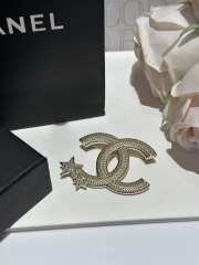 Chanel Double C Star Diamond Brooch - 1