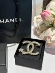 Chanel Double C Star Diamond Brooch - 2