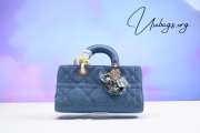 Dior Lady D-joy Medium Blue Cannage Denim Bag 26x13.5x5xcm - 1