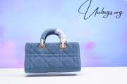 Dior Lady D-joy Medium Blue Cannage Denim Bag 26x13.5x5xcm - 2