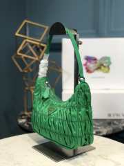 Prada Nylon and Saffiano Leather Mini Bag In Green 22x17x6cm - 5