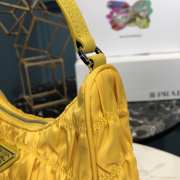 Prada Nylon and Saffiano Leather Mini Bag In Yellow 22x17x6cm - 6