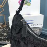 Prada Nylon and Saffiano Leather Mini Bag In Black 22x17x6cm - 2