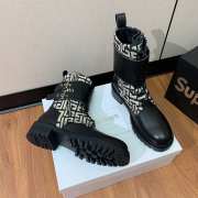 Balmain Bicolor smooth and monogram jacquard Phil Ranger ankle boots in black & white - 3