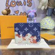 Louis Vuitton wallet blue & green 11x8.5x2cm - 6