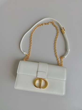 Dior 30 Montaigne East-West Bag Latte Calfskin 21.5x12x6cm