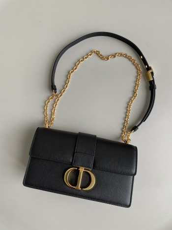 Dior 30 Montaigne East-West Bag Black Calfskin 21.5x12x6cm