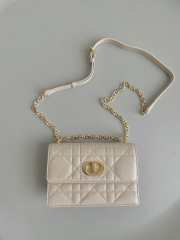 Dior Miss Caro Mini Bag Beige Macrocannage Lambskin 19x13x7.5cm - 1