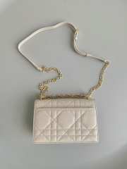 Dior Miss Caro Mini Bag Beige Macrocannage Lambskin 19x13x7.5cm - 5