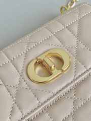 Dior Miss Caro Mini Bag Beige Macrocannage Lambskin 19x13x7.5cm - 4