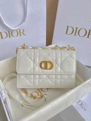 Dior Miss Caro Mini Bag White Macrocannage Lambskin 19x13x7.5cm - 4