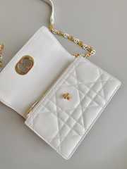 Dior Miss Caro Mini Bag White Macrocannage Lambskin 19x13x7.5cm - 2