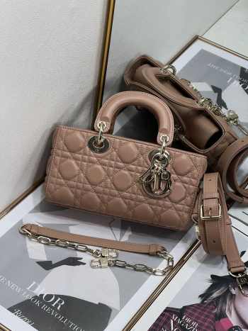 Dior Small Lady D-Joy Bag In Brown 22.5x12x4cm