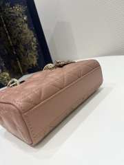 Dior Small Lady D-Joy Bag In Brown 16x5x9cm - 6