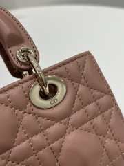 Dior Small Lady D-Joy Bag In Brown 16x5x9cm - 5