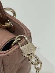 Dior Small Lady D-Joy Bag In Brown 16x5x9cm - 3