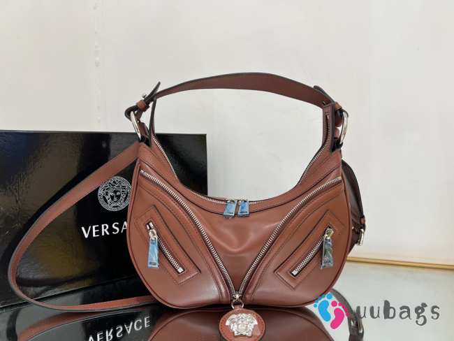 Versace Repeat Shoulder Bag Brown 29x5x18cm - 1