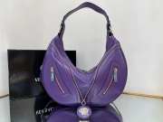 Versace Repeat Shoulder Bag Purple 40x8x28cm - 5