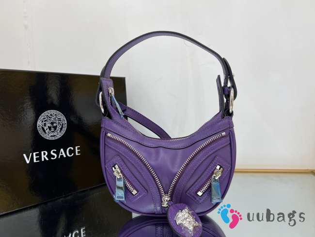 Versace Repeat Shoulder Bag Purple 29x5x18cm - 1