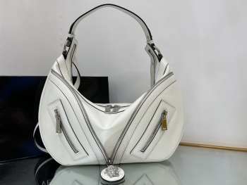 Versace Repeat Shoulder Bag White 40x8x28cm