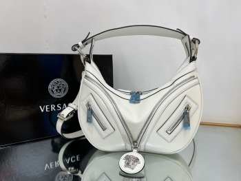 Versace Repeat Shoulder Bag White 29x5x18cm