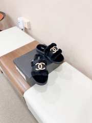 Chanel Fur Slippers In Black EU 35-40 - 1