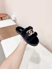 Chanel Fur Slippers In Black EU 35-40 - 6