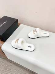 Chanel Fur Slippers In White EU 35-40 - 5