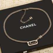 Chanel logo gold necklace  - 1