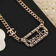 Chanel logo gold necklace  - 2