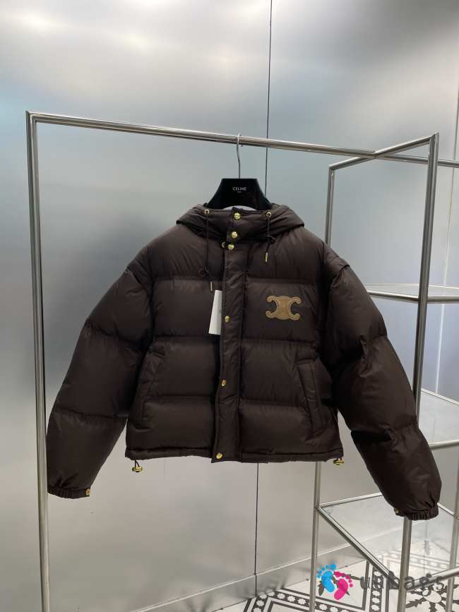 Celine down jacket in brown  - 1