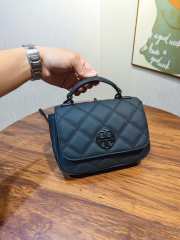 Tory Burch Matte Black Top Handle Bag - 5