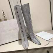 Jimmy Choo Gray Exclusive Blake Crystal-embellished Suede Knee Boots - 6