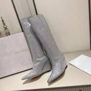 Jimmy Choo Gray Exclusive Blake Crystal-embellished Suede Knee Boots - 4