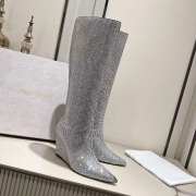 Jimmy Choo Gray Exclusive Blake Crystal-embellished Suede Knee Boots - 3