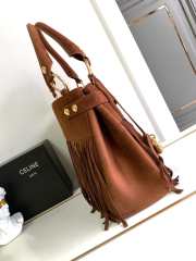 Celine Annabel Bag With Fringes In Suede Calfskin Brown - 5