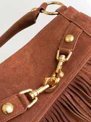 Celine Annabel Bag With Fringes In Suede Calfskin Brown - 3