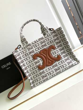 Celine Triomphe logo pattern tote bag 26x19x13cm