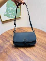 Tory Burch Britten Matte Crossbody Bag In Black 22x13x4cm - 1