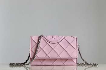 Tory Burch Fleming Soft Convertible Pink Bag 20x12.5x4.5cm