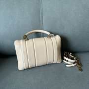 Tory Burch Kira Small White Quilted Leather Satchel 18.5×13×5cm - 6